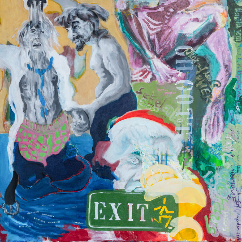Exit, Mischtechnik, 2005, 100 x 100 cm